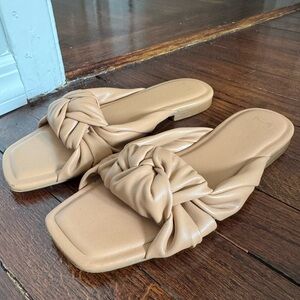 Marc Fisher Knotted Tan Sandals